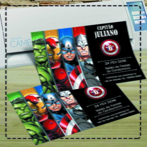 CONVITE SUPER HEROIS - ARQUIVO DIGITAL