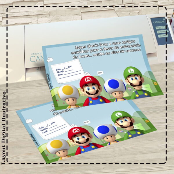 CONVITE SUPER MARIO BROS - ARQUIVO DIGITAL
