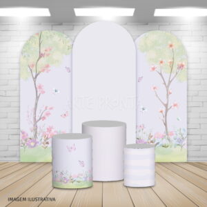 Decoração Jardim Aquarela (artes Digitais para Painéis)