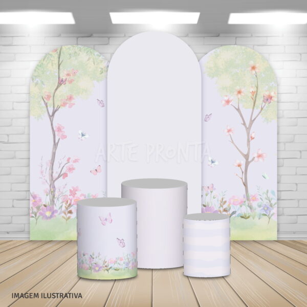 Decoração Jardim Aquarela (artes Digitais para Painéis)