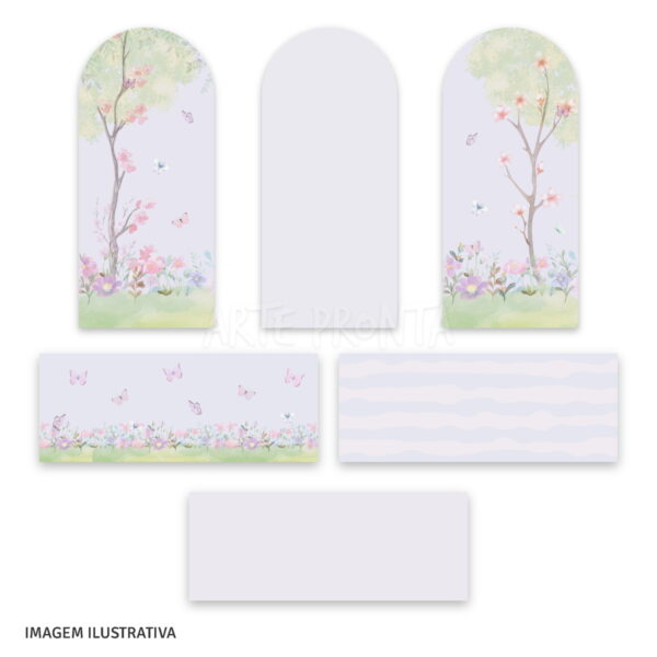 Decoração Jardim Aquarela (artes Digitais para Painéis) - Image 2