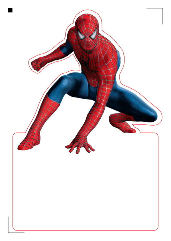 Display de Mesa Arquivo de Corte Silhouette Homem Aranha - Image 2