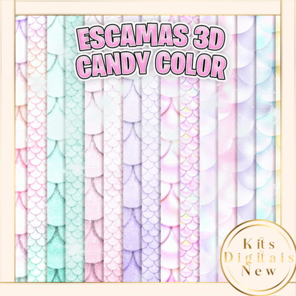 Escama Sereia Candy Color Kit Digital
