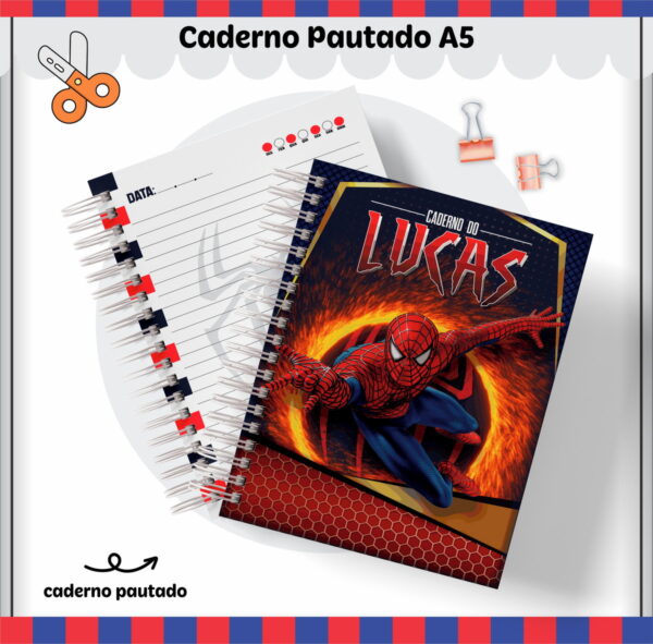 Etiquetas. Cadernos, Homem Aranha em Png e pdf - Imagem 4