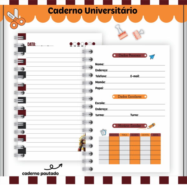 Etiquetas. Cadernos, Homem de Ferro em Png e pdf - Image 2