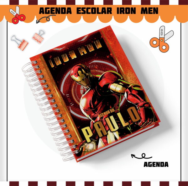 Etiquetas. Cadernos, Homem de Ferro em Png e pdf - Image 4