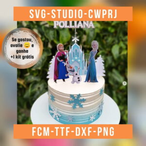 Svg Studio Fcm Cwprj Dxf Ttf Png Kit Dig Topo Frozen Castelo