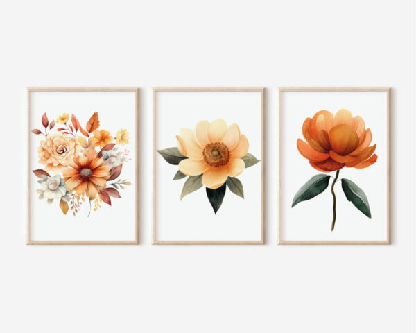 Flores de Outono em Aquarela Png Cliparts | 25 Elementos - Image 2