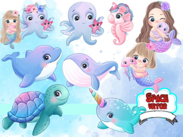 Fundo do Mar Aquarela Kit Digital Compre 1 Leve 3