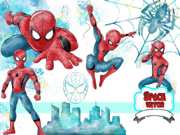Homem Aranha Aquarela , Kit Digital Compre 1 Leve 3