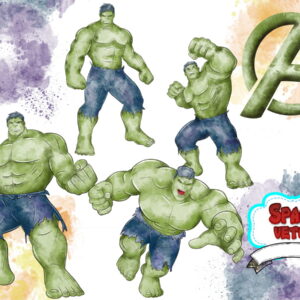 Hulk Aquarela ,kit Digital Compre 1 Leve 3