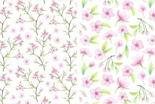 Kit 33 Arquivos Florais Cerejeira Aquarela PNG e JPG - C.187 - Imagem 4