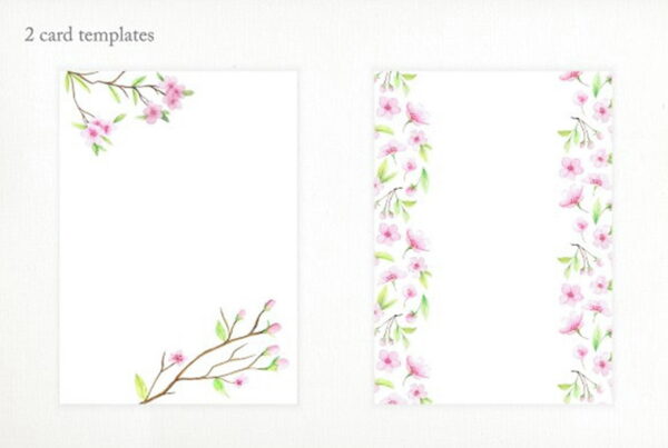 Kit 33 Arquivos Florais Cerejeira Aquarela PNG e JPG - C.187 - Imagem 5