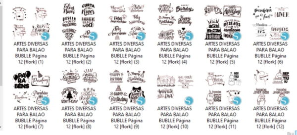 Kit 47 Artes para Balão Bubble - Arquivo Digital - Imagem 4