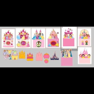 Kit 8 Topos de Bolo Princesas + 4 ARQUIVOS A SUA ESCOLHA