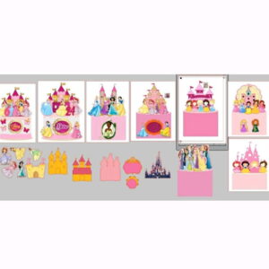 Kit 8 Topos de Bolo Princesas + 4 Arquivos a Sua Escolha