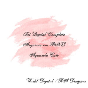 Kit Arquivo Digital em PNG Aquarela Cute Cactos