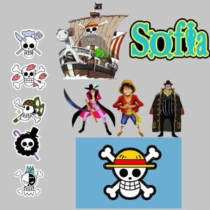 Kit Arquivos de Corte One Piece, Naruto e Moana