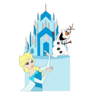 Kit C/ 5 Arquivo De Corte: Topo De Bolo Frozen Elza 006