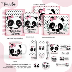 Arquivos de Corte: 02 - Etiquetas Panda Rosa