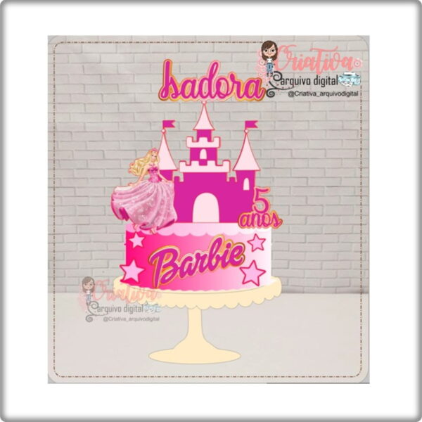 Kit com 3 Topos no Tema Barbie