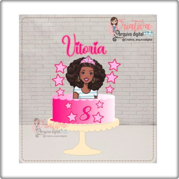 Kit com 3 Topos no Tema Barbie - Imagem 2