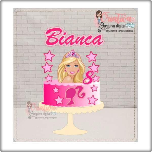 Kit com 3 Topos no Tema Barbie - Imagem 3