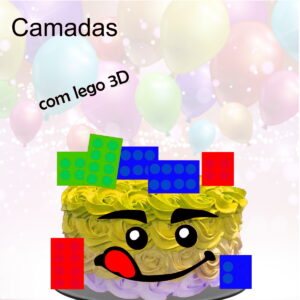 Kit com 5 arquivos de corte: 03-LEGO TOPO TOPO EM CAMADAS