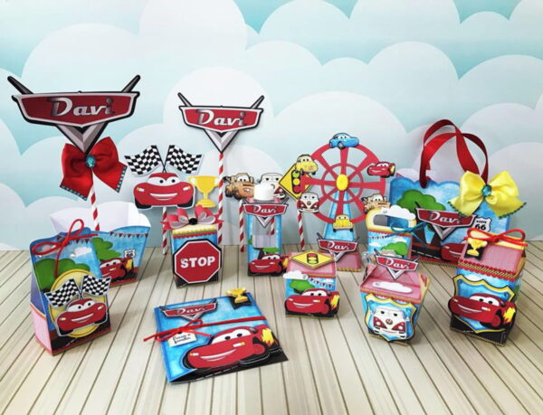 Kit com 5 arquivos de corte: 554-KIT FESTA CARROS EM STUDIO