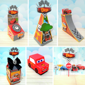 Kit com 5 arquivos de corte: 556-KIT FESTA CARROS EM STUDIO
