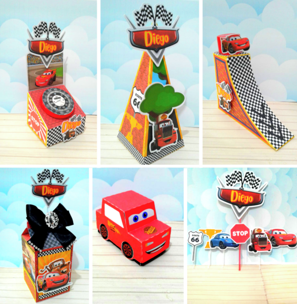 Kit com 5 arquivos de corte: 556-KIT FESTA CARROS EM STUDIO