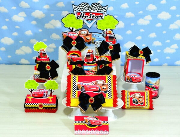 Kit com 5 arquivos de corte: 558-KIT FESTA CARROS EM STUDIO