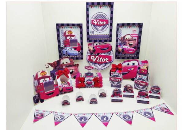 Kit com 5 arquivos de corte: 560-KIT FESTA CARROS EM STUDIO