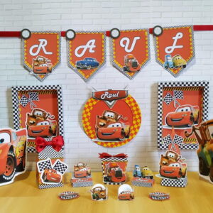 Kit com 5 arquivos de corte: 564-KIT FESTA CARROS EM STUDIO
