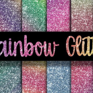 Kit digitais papeis glitter