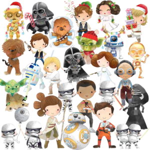 Kit Digital Star Wars Aquarela