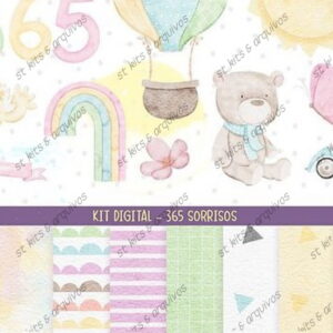 Kit Digital 365 Sorrisos em Aquarela