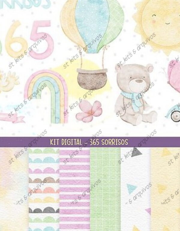 Kit Digital 365 Sorrisos em Aquarela