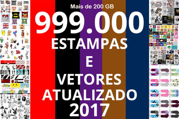 Kit Digital 999.000 Estampas e Vetores