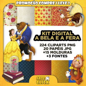 Kit Digital a Bela e a Fera (compre 1 Leve 2)