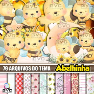 Kit Digital Abelhinha Aquarela