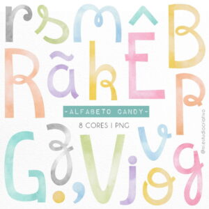 Kit Digital - Alfabeto Cute Aquarela (cod. 0312)