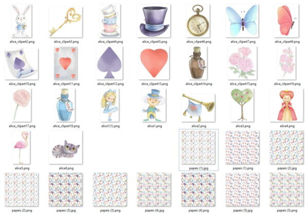 Kit Digital Alice Aquarela - Imagem 2