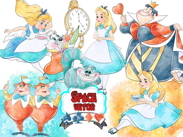 Alice no Pais. Aquarela Kit Digital Compre 1 Leve 3