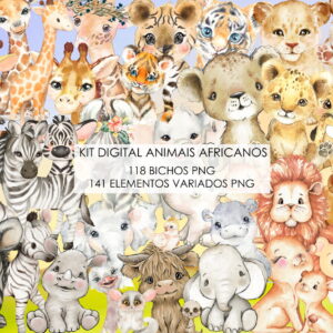 kit digital animais Africanos