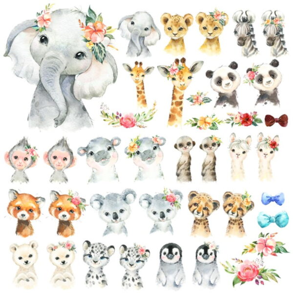 Kit Digital - Animais Da África Aquarela - Image 2