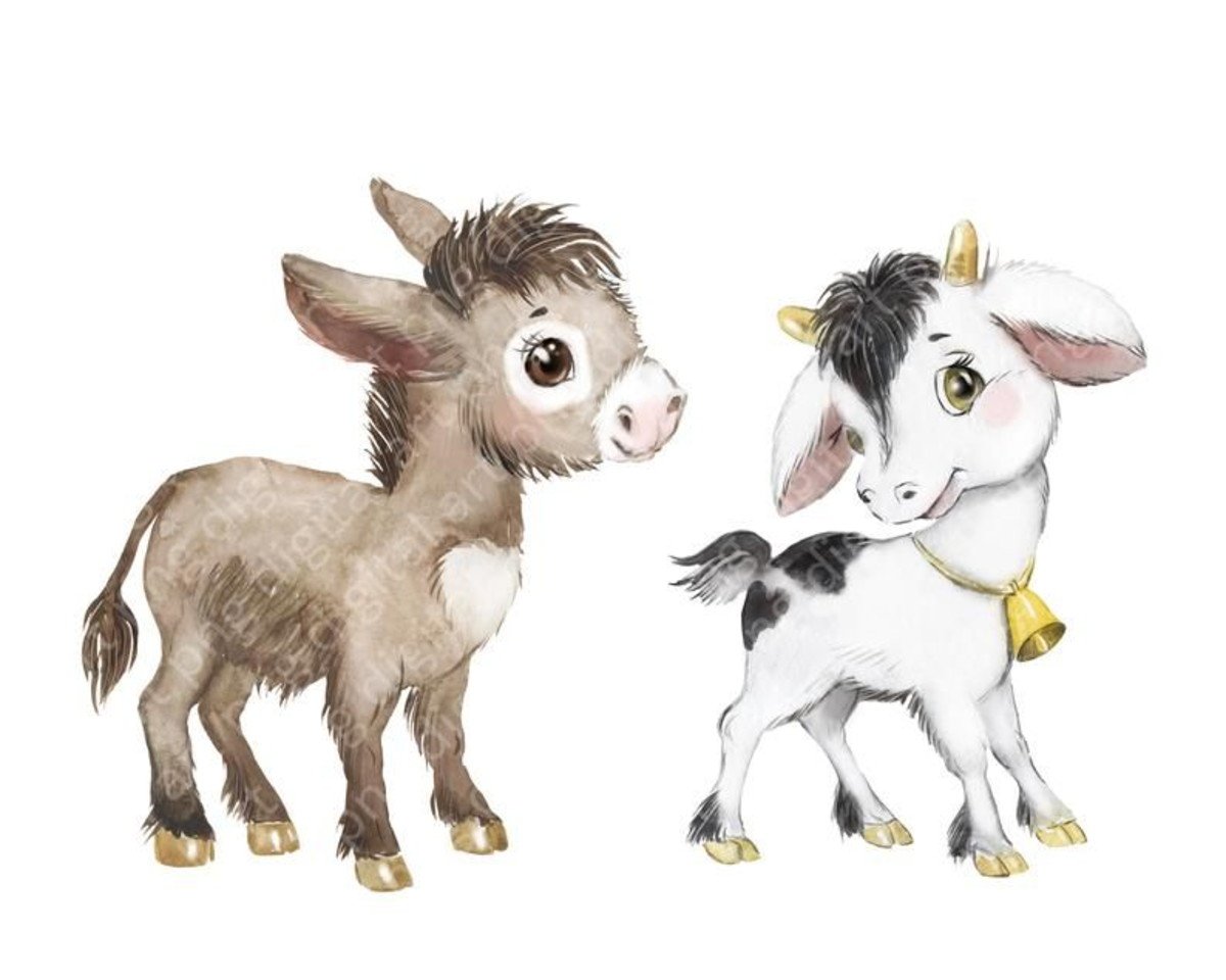 Kit Digital Animais Da Fazenda Aquarela 22 Png - Cód.24 - Imagem 4