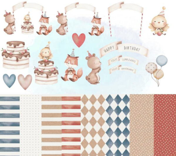 Kit Digital - Aniversário Aquarela (cod. 0290) - Image 4