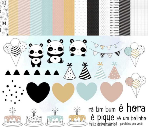 Kit Digital - Aniversário Aquarela (cod. 0290) - Image 3