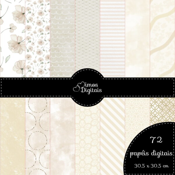 Kit Digital Aquarela Bege - Image 2